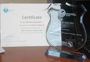 Uganda Investment Authority Award at APC 2016